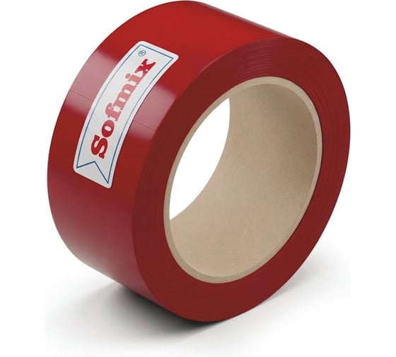 Лента для разметки SOFMIX 200 мкм, красная, 75мм*33м, на защитной подложке 275334