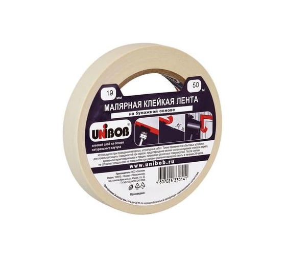 Малярная лента UNIBOB 19 мм х 50 м 134843