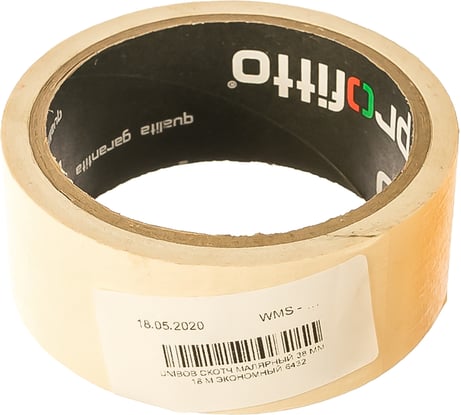 Малярная лента UNIBOB экономная 38 мм х 18 м 6432