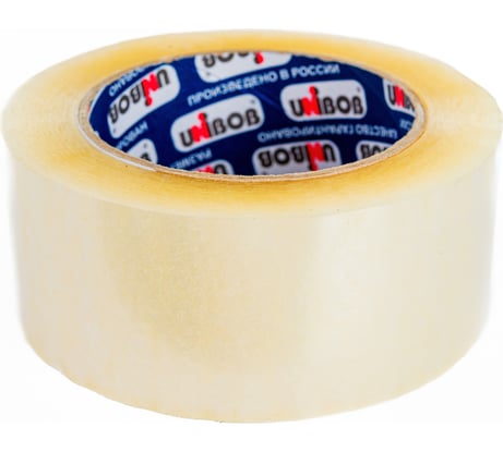 Упаковочная клейкая лента Unibob прозрачная 48 мм х 132 м 31251