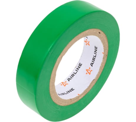 Изолента ПВХ Airline зеленая, 15 мм х 10 м AIT-P-05