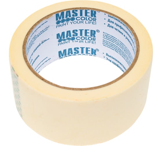 Малярная бумажная лента MASTER COLOR термостойкость до 80C, 48 мм х 25 м 30-6104