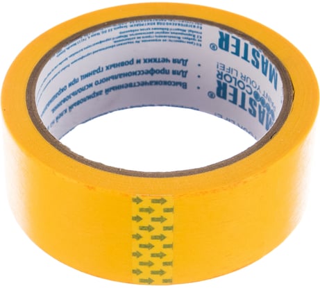 Малярная лента MASTER COLOR золотистая, рисовая бумага, термостойк. до 100C, 36 мм х 25 м 30-6123