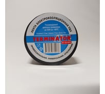 Изолента Terminator Iz 1510fr черная, ПВХ, огнеупорная, 0.13 мм, 15 мм, 10 м 7000001