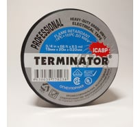 Профессиональная изолента Terminator Ica8p огнеупорная, всепогодная, 0.22 мм, 19 мм, 20 м 2000327