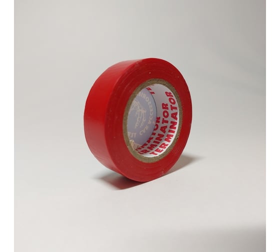 Изолента Terminator Iz 1510r красная, ПВХ, 0.13 мм, 15 мм, 10 м 2000424