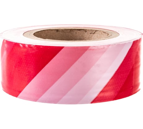 Сигнальная лента SDM бело-красная, 50 мм х 200 м 5626