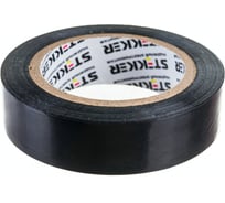 Изоляционная лента STEKKER 0,13x15 мм, 10 м, черная, INTP01315-10 32824