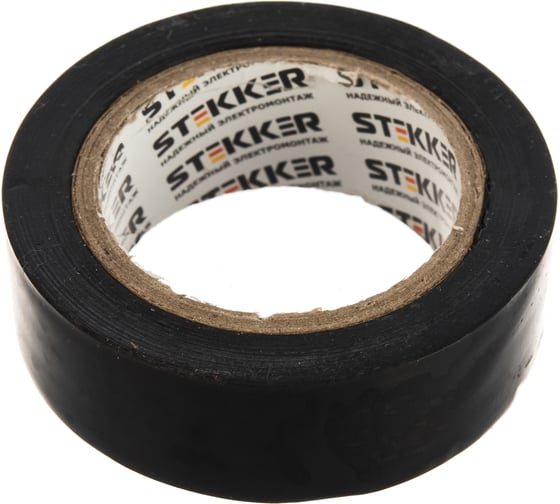 Изоляционная лента STEKKER 0,13x19 мм, 10 м, черная, INTP01319-10 32834