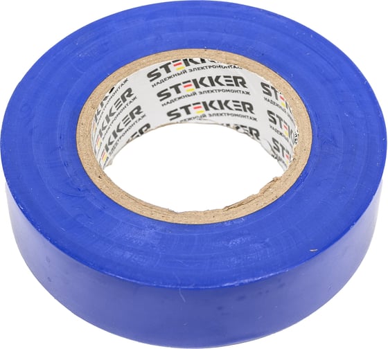 Изоляционная лента STEKKER 0,13x19 мм, 20 м, синяя INTP01319-20 32840