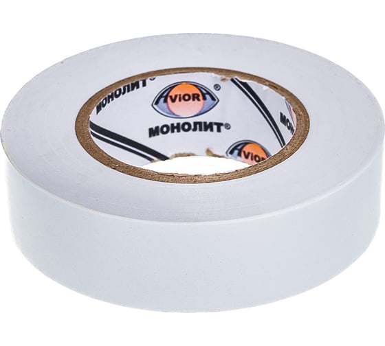 Изолента AVIORA 19мм х 20м белая МОНОЛИТ 305-052