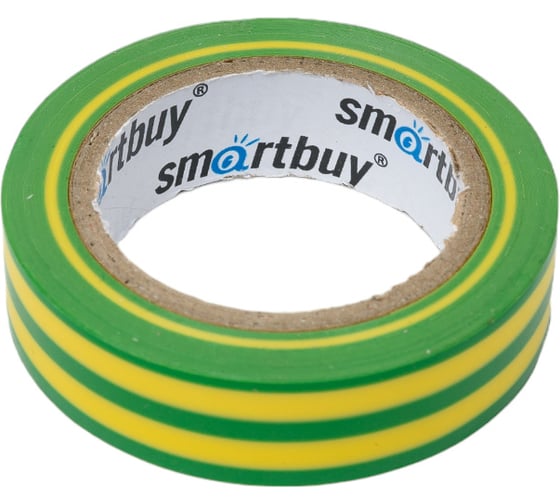 Изолента Smartbuy 0.13х15 мм, 10 метров, желто-зеленая SBE-IT-15-10-yg