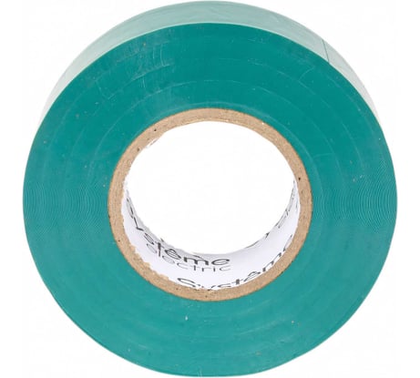 Изолента ПВХ Systeme Electric 19 мм, 20 м, толщина 0.13 мм, зелёная IMT1920GN