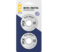 ФУМ-лента Sanfix 12x0,075x12000x0,3г/см3, 55/25 мм, в упаковке блистер по 2 шт., 41215
