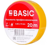 Изолента EKF класс А профессион. 0,18х19мм 20м. желтая plc-iz-a-y