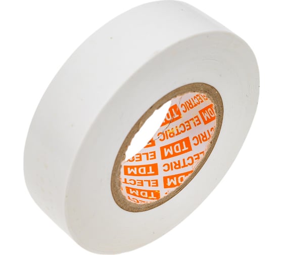 Изолента ПВХ TDM 0,15х19 мм, белая 20 м SQ0526-0001