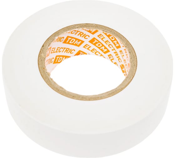 Изолента ПВХ TDM ELECTRIC 0,15х19 мм, белая 20 м SQ0526-0001