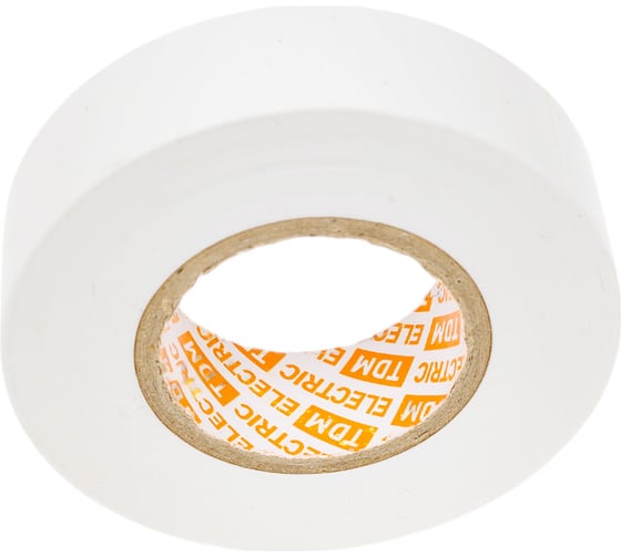Изолента ПВХ TDM ELECTRIC 0,15х19 мм, белая 20 м SQ0526-0001