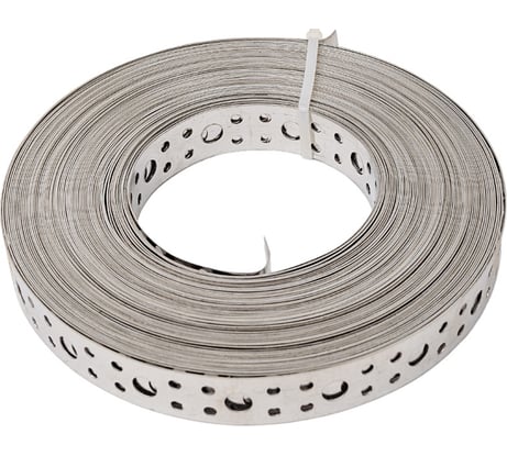 Перфорированная монтажная лента BILTI 20x0,4 мм, 25 м.п., нержавейка, 1 шт. Б-ПМЛНЖ-20*0.4/25-Х283