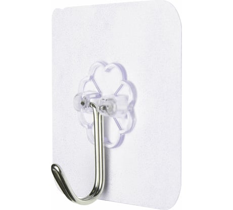 Самоклеящиеся универсальные крючки LAIMA 6x6 см, комплект 20 шт., сталь + пвх 608792