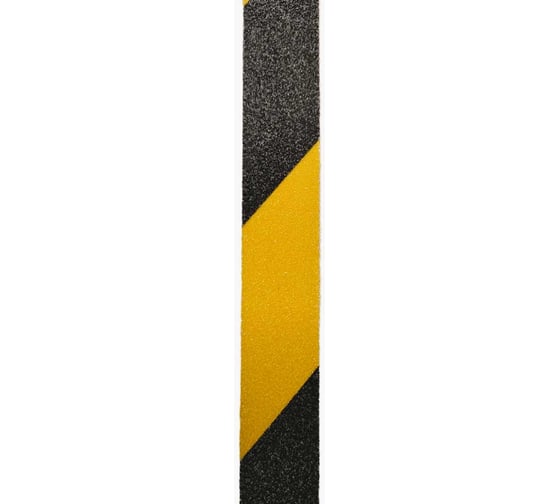 Противоскользящая лента No Skidding жёлто-чёрная, 2.5 см, 6.1 м NS5101YB20