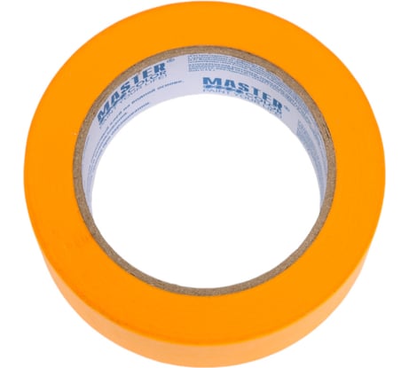 Малярная лента MASTER COLOR золотистая, рисовая бумага, термостойкая до 120C, 36 мм х 50 м 30-6126