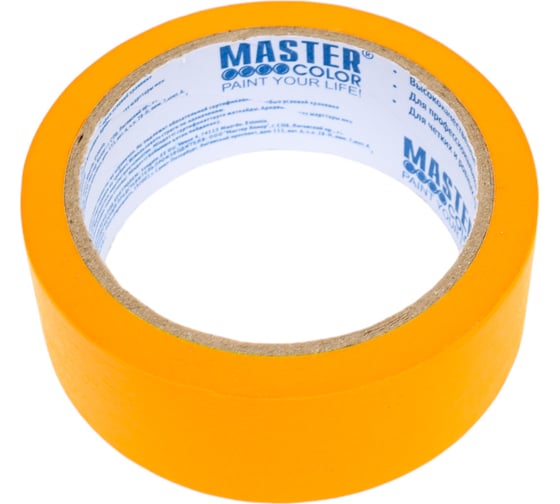 Малярная лента MASTER COLOR желтая, для внутренних работ, 36 мм x 25 м 30-6613