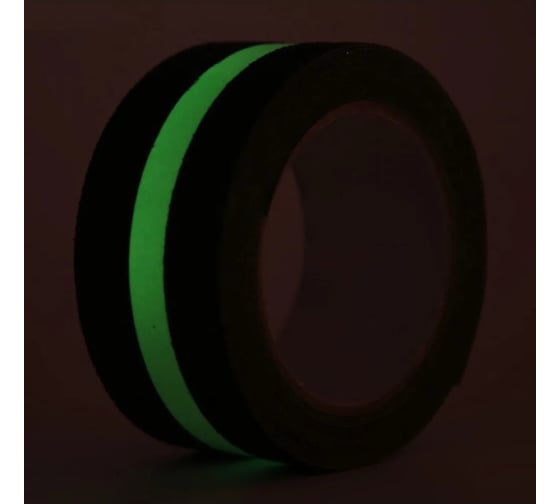 Противоскользящая лента Safetygrip anti slip tape, крупная зернистость 60 grit,50мм х 18.3 м, цвет: черный с фотолюминесцентной полосой PVC-AST-50X18-FOTOLINE