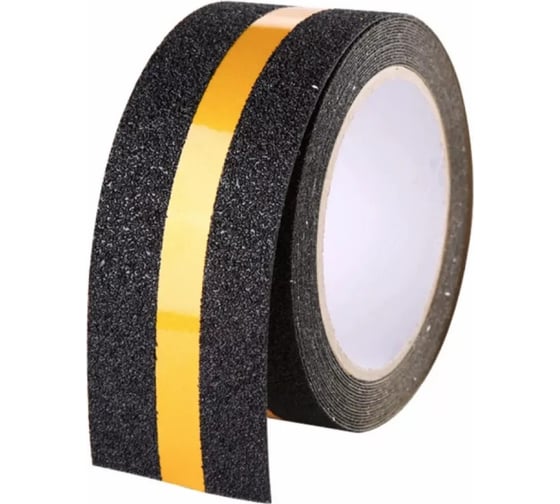 Противоскользящая лента Safetygrip anti slip tape, крупная зернистость 60 grit, 50мм х 18.3 м, цвет: черный с фотолюминесцентной полосой PVC-AST-50X18-FOTOLINE 1