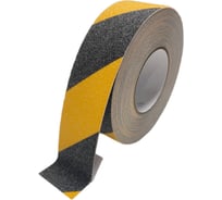 Противоскользящая лента Safetygrip anti slip tape, крупная зернистость 60 grit, 50 мм х 18.3 м, цвет: черно-желтый PVC-AST-50X18-BLA/YEL