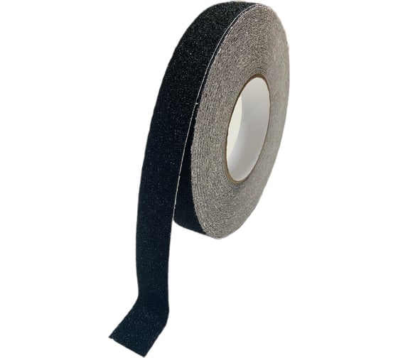 Противоскользящая лента Safetygrip anti slip tape, крупная зернистость 60 grit, 25 мм х 18.3 м, цвет: черный PVC-AST-25X18-BLA