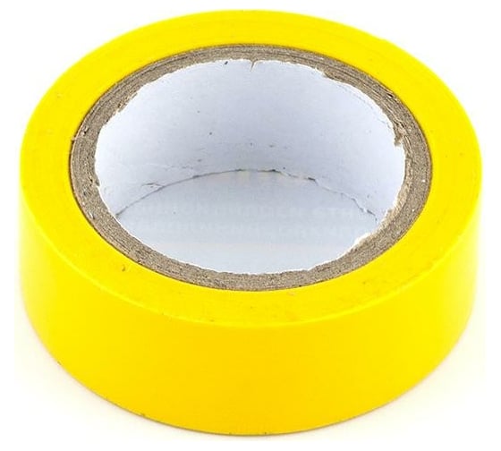 Изоляционная лента DolleX, 19 мм х 9,10 м, желтая, ПВХ PVC, ET-1319YLW