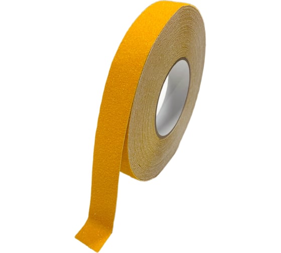 Противоскользящая лента Safetygrip anti slip tape, крупная зернистость 60 grit, 25 мм х 18.3 м, цвет: желтый PVC-AST-25X18-YEL