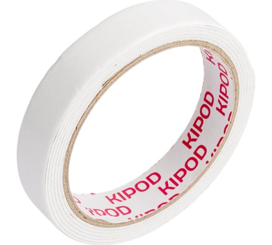 Двухсторонняя лента KIPOD на вспененной основе 19мм х 1,5м 006507001