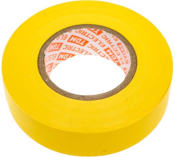 Изолента ПВХ TDM ELECTRIC 0.15х19 мм желтая 20 м SQ0526-0002