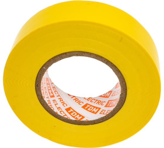 Изолента ПВХ TDM ELECTRIC 0.15х19 мм желтая 20 м SQ0526-0002