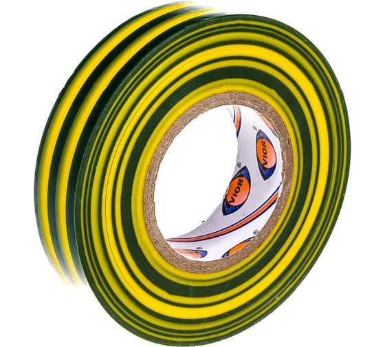 Изолента ПВХ Aviora 15 мм x 20 м желто-зеленая 305-059