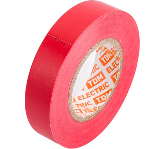 Изолента ПВХ TDM ELECTRIC 0.13х15 мм красная 20 м SQ0526-0013
