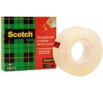 Клейкая лента Scotch Crystal 600 в коробочке, 19мм х 33м, 1 шт/кор, 7100027388