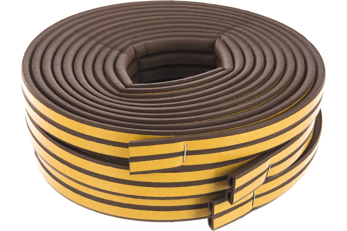 Уплотнитель СИБРТЕХ профиль D, коричневый, 24 м /Р/ ,Рос 93938 ...