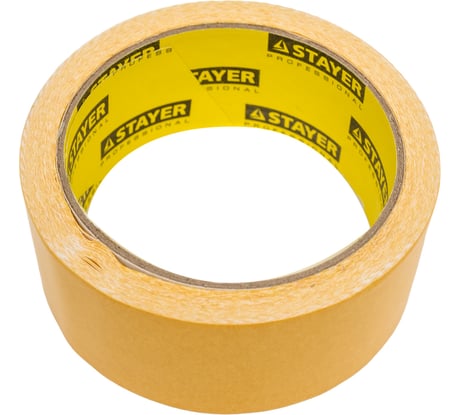 Двусторонняя клейкая лента STAYER "Profi" армированная тканью 38 мм х 10 м 1217-38-10