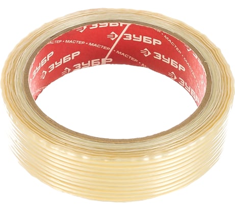 Однонаправленная клейкая лента Зубр "Эксперт" усиленная стекловолокном 25 мм х 25 м 12071-25-25