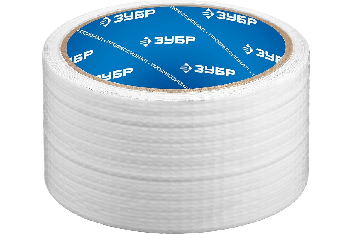 Армированная влагостойкая клейкая лента ЗУБР 48 мм х 10 м цвет белый ...