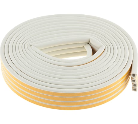 Самоклеящийся уплотнитель Зубр резиновый профиль D белый 16 м 40920-016