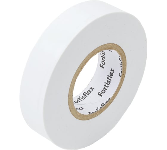 Изолента ПВХ Fortisflex 15x0.13 мм, 20 м, белый 90804