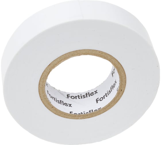 Изолента ПВХ Fortisflex 15x0.13 мм, 20 м, белый 90804