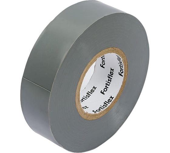 Изолента ПВХ Fortisflex 19x0.15 мм, 20 м, серый 90817