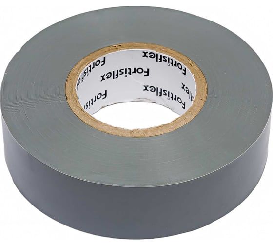 Изолента ПВХ Fortisflex 19x0.15 мм, 20 м, серый 90817