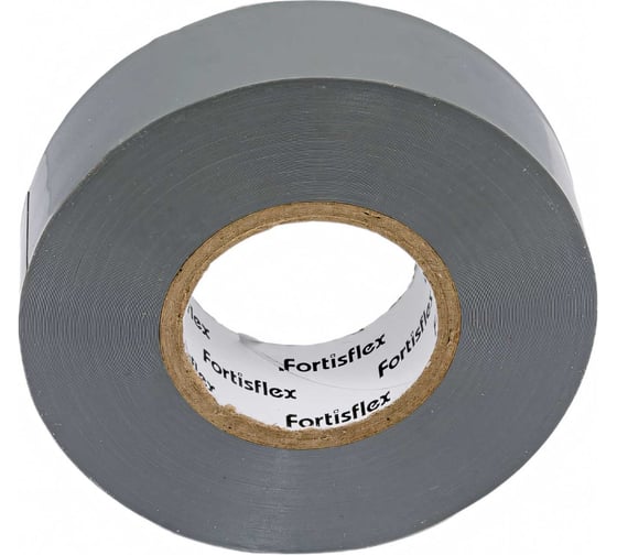 Изолента ПВХ Fortisflex 19x0.15 мм, 20 м, серый 90817