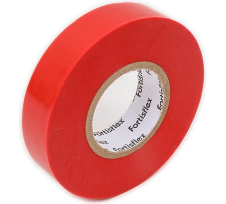 Изолента ПВХ Fortisflex 15x0.13 мм, 20 м, красный 90807
